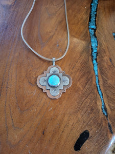 Spanish Insprired Turquoise Pendant