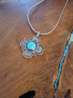 Load image into Gallery viewer, Spanish Insprired Turquoise Pendant
