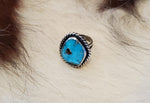 Load image into Gallery viewer, Sterling Silver/Turquoise Ring with rope border
