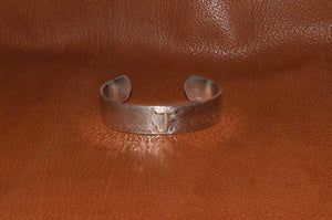 Heavy Wide Sterling Silver Bracelet with Custom Brand