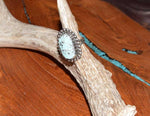 Load image into Gallery viewer, Sterling Silver Berry Border Turquoise Ring
