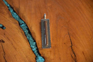 Silver and Copper Rectangular Pendant